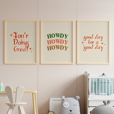 #ad Baby Room Wall Art Set Of 3 Nursery Print Nursery Decor Baby Kids Room Pictures $99.88