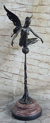 #ad Dragonfly Elf Fairy Art Deco Style Art Nouveau Style Bronze Hot Cast Decor $499.00