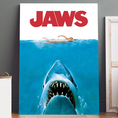 #ad Canvas Print: Jaws Movie Poster Wall Art $19.95