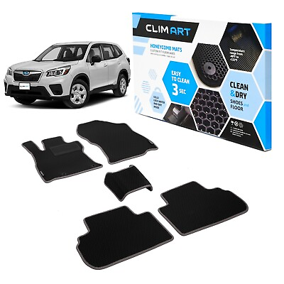 #ad CLIM ART Floor Mats All Weather Liners for 19 24 Subaru Forester Black Black $94.49