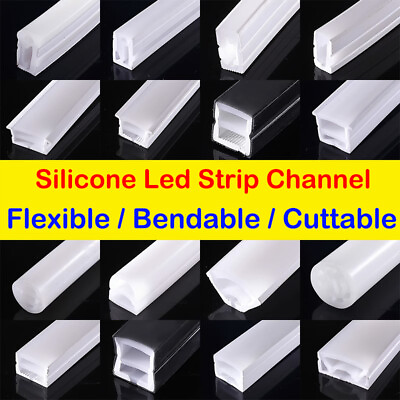#ad #ad Silicone LED Channel System Cuttable Flexible Bendable DIY For LED Light Strip $8.70