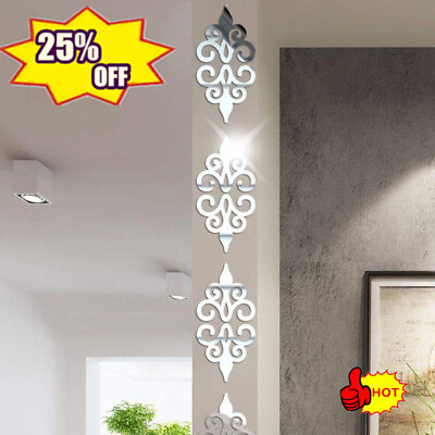 #ad 10Pcs Set Self Adhesive 3D Mirror Wall Sticker Decals Art Littl Decor USA $1.80