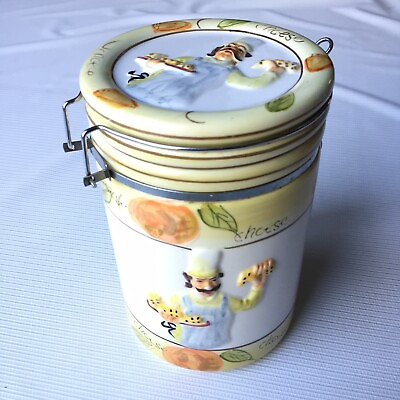 #ad #ad Home Essentials Love of Cheese Cookie Treat Jar Canister Paris French Chef Decor $8.99
