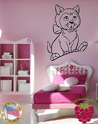 #ad Wall Stickers Vinyl Decal Nursery Animal Pet Cat Kitten Funny For Kids ig834 $29.99
