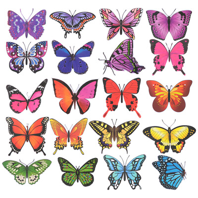 #ad 3D Butterfly Window Decals 20 Pack PVC Wall Stickers for Baby Nursery $7.47