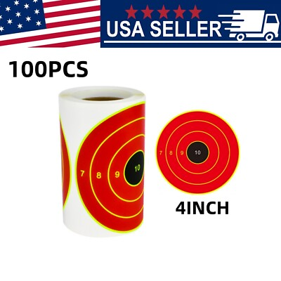 #ad 100x Shooting Splatter Target Stickers Roll Adhesive Stickers Splatter Reactive $7.99