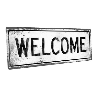 #ad Welcome Metal Sign; Wall Decor for Home and Office $24.99