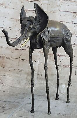 #ad Salvador Dali Elephant with Long Legs Bronze Sculpture Art Deco Statue Lost Wax $199.50