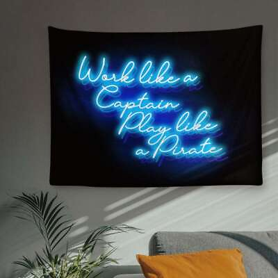 #ad Neon Wall Tapestry Custom Text Short Plush Wall Decor Hanging Painting $16.75