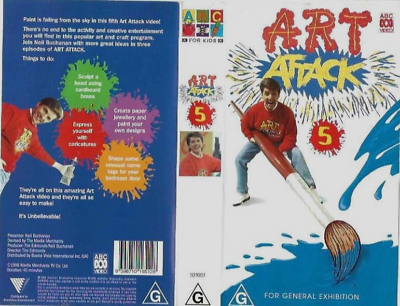 #ad #ad ART ATTACK 5 CREATIVE WAYS TO HAVE FUN VHS A RARE FIND VHS PAL VIDEO AU $69.99