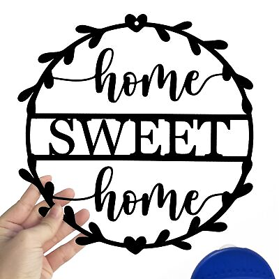 #ad Home Sweet Home Metal Wall Decor Sign for Home Bedroom Entryway Living Room $26.99