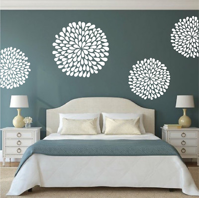 #ad Poppy Wall Decal Floral Bedroom Wallpaper Fancy Flowers Art Removable Vinyl b74 $82.95