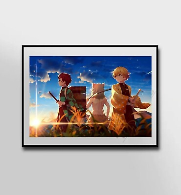 #ad Anime characters art poster canvas wall art home decor $169.99