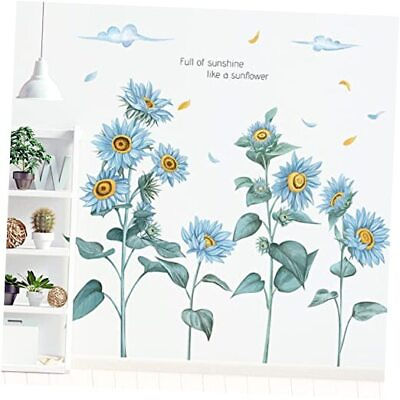 #ad 3D Sunflower Wall Decals Butterfly Stickers Removable Blue Blue Sunflower $20.00