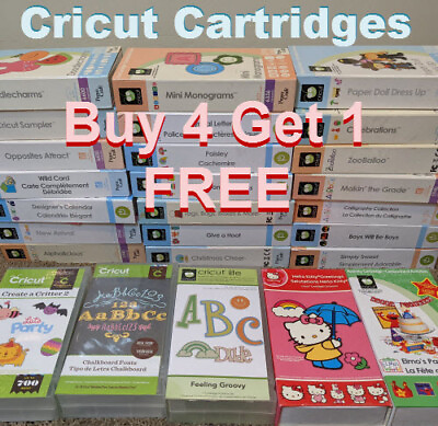 #ad 🔥 New Used Cricut Cartridges 🔥 Make your Own Crafting Lot 🔥Buy 4 get 1 FREE🔥 $10.79