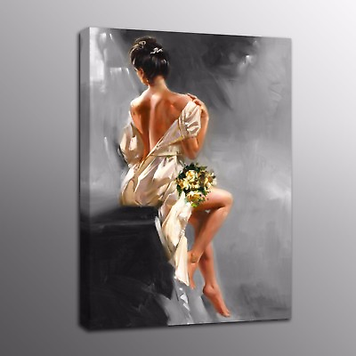 #ad HD Canvas Prints Painting Art Picture Girl Backless Poster Wall Art Home Decor $76.00