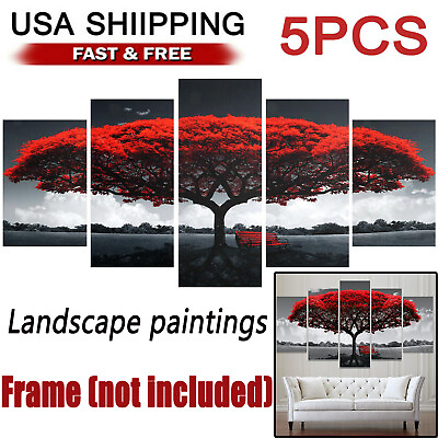 #ad #ad 5Pcs Unframed Modern Wall Art Painting Print Set Canva Picture Home Room Decor $8.75