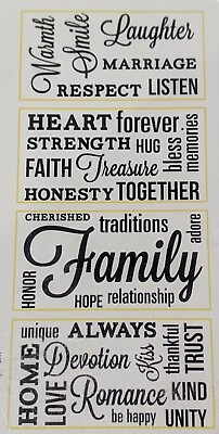 #ad RoomMates Peel amp; Stick Wall Decal FAMILY HOME Quotes New $11.99