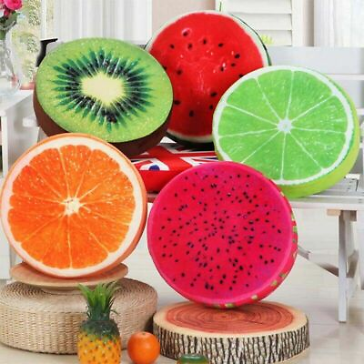 #ad #ad Soft Seat Pads Round Chair Cushions Funny 3D Fruit Garden Dining Kitchen □ $7.93