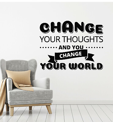 #ad #ad Vinyl Wall Decal Change Inspirational Quote Words Saying Home Stickers g2653 $69.99