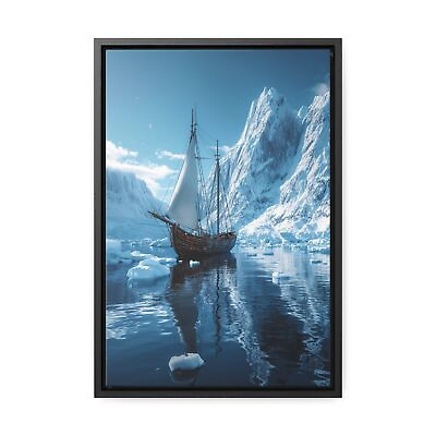 #ad #ad Realistic Seascapes Home Decor Wall Art Canvas Wrap North Ice Sailing Ship C192 $77.24