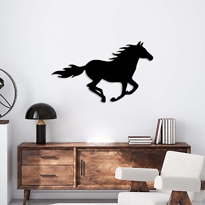 #ad Wall Art Home Decor Metal Acrylic 3D Silhouette Poster USA Running Horse $87.99
