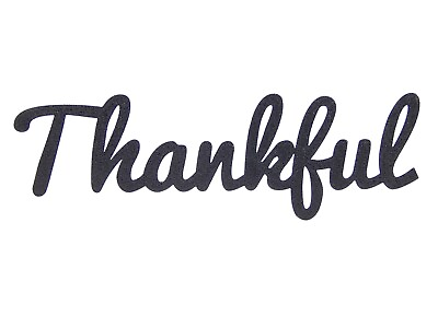 #ad Thankful Word Art Sign Home Kitchen Decor Wall Hanging Cursive Script Typography $10.99