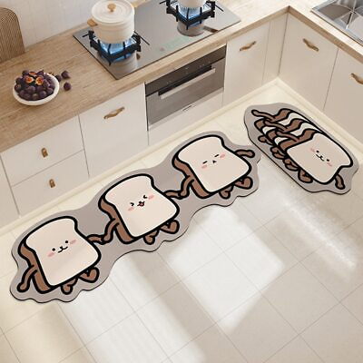 #ad Cartoon Kitchen Floor Mat Living Room Non slip Entrance Doormat Kitchen Carpet $12.04
