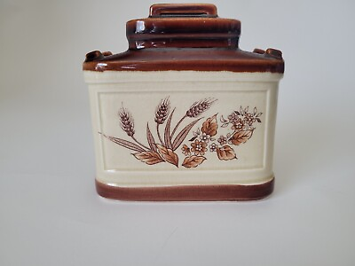 #ad Vintage Kitchen Decor Sears and Roebuck Napkin Holder Ceramic Wheat Pattern $11.96