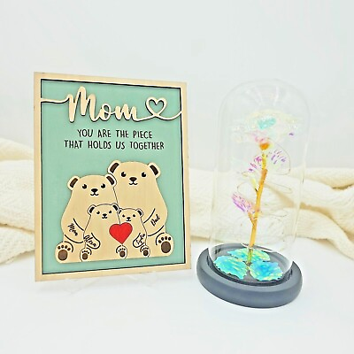 #ad Custom Mothers Day Bear Sign Mothers day gift Personalized Gift for Mom $45.99