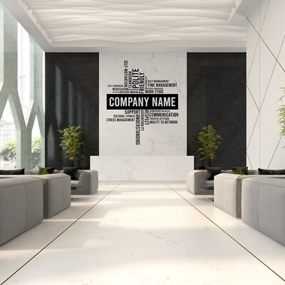 #ad Custom Business Name Vinyl Wall Sticker Office Sign Decor Lettering Decal $149.60