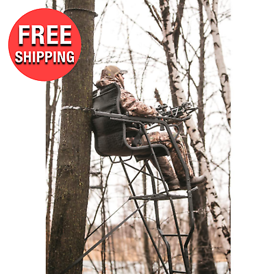 20 Feet Tall Oversized Big Tree Stand Hunting Deer Sports w Padded Rail Ladder $308.35