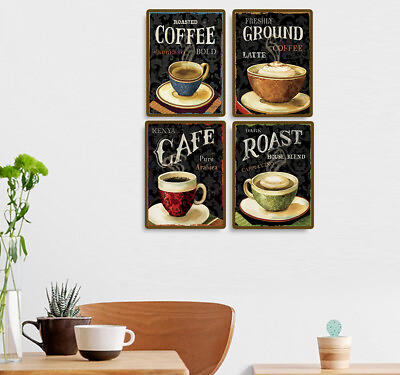 #ad Coffee Cappuccino Espresso Kitchen Wall Art Patent Art Print Set of 4 $17.10