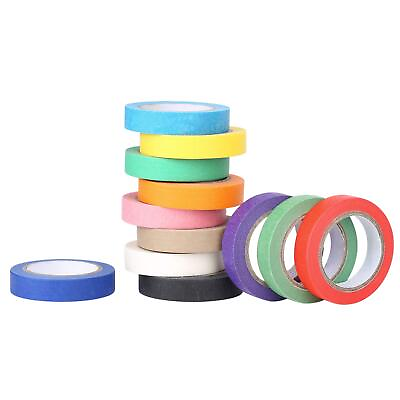 #ad Baijixin Colored Masking Tape 12 Colors Masking Tape Painters Tape Art amp; Cr... $8.79