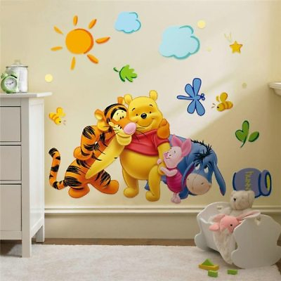 #ad Winnie the Pooh Friends Wall Stickers for Kids Room Decorative Removable Sticker $9.57