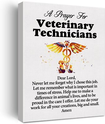 #ad a Veterinary Technician#x27;s Prayer Quote Poster Canvas Wall Art for Office Home De $20.39