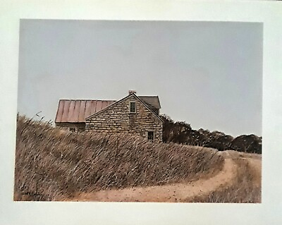 #ad #ad Ancel E. Nunn quot;OLD GERMAN FARM HOUSEquot; Texas Hill Country Art Print 9x12 $7.50