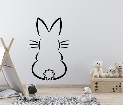 Little Bunny Rabbit Sticker Vinyl Decal Family Cute Design Home Wall Art GBP 1.98