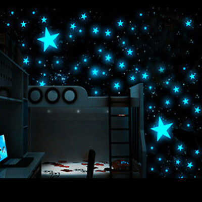 500X Kid Bedroom Wall Stickers Kids Room Home Decor Glow In The Dark Stars Decal $6.99