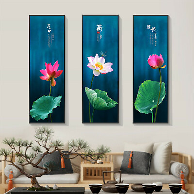 #ad Lotus Flower Poetry Landscape Canvas Poster Picture Wall Home Art Decor Unframed $6.89