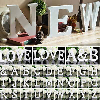 #ad 26 Large Wooden Letters Alphabet Wall Hanging Wedding Party Home DecorationGift# $2.01