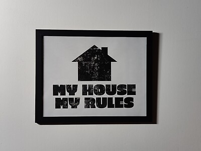 #ad Funny kitchen signs wall art home decor hallway house rules bathroom signage $25.00