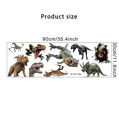 #ad Horrible Dinosaur Wall Stickers for Boy Kids Room Decor Tyrannosaurus PVC Tile D $9.17