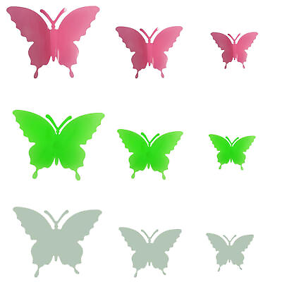 #ad 3D Butterfly Wall Door Window Decorations Art Self Adhesive DIY Stickers Decor $8.99