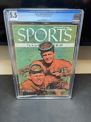 #ad CGC 5.5 Newsstand Edition Sports Illustrated Fred amp; Art Pinder Sept 5 1955 $200.00
