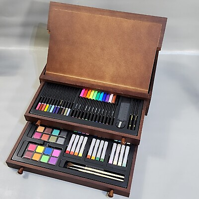 #ad Creatology Art Set 103 Piece Case Easel Artist Kit Chalk Pencils Markers $16.49