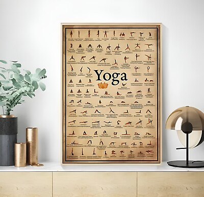 #ad #ad Yoga Vintage Home Decor Living Room Wall Decor Painting C $35.00