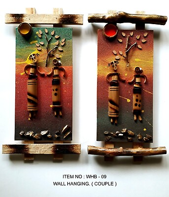 #ad #ad New Handcrafted Eco Friendly Multicolor Bamboo Wall Hanging Couple Showpiece $21.00