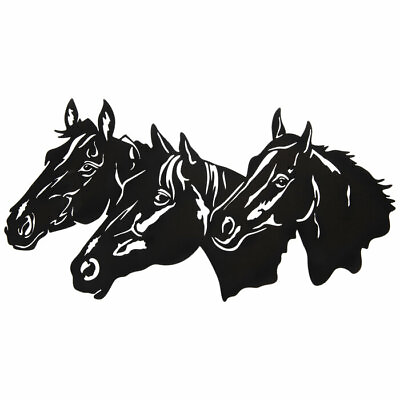 #ad #ad Three Horse Heads Metal Wall Sculpture Art Hanging Home Décor $21.99