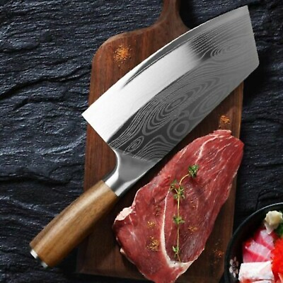 #ad #ad Stainless Steel Asian Kitchen Knife Butcher Chef Damascus Cleaver Chopping Meat $13.75